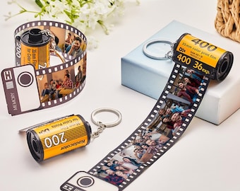 Custom Picture Film Roll Keychain | Camera Film Keychain | Unique Photo Keychain | Film Roll Keychain Choose 5-20 Photos! Photographer Gift