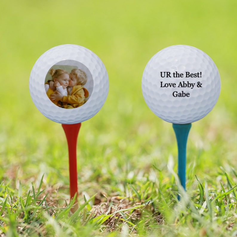 Custom Golf Balls Personalized Date Vintage Golf Ball, Photo, or Monogram Gifts for Golfer 70th Birthday Photo & Text