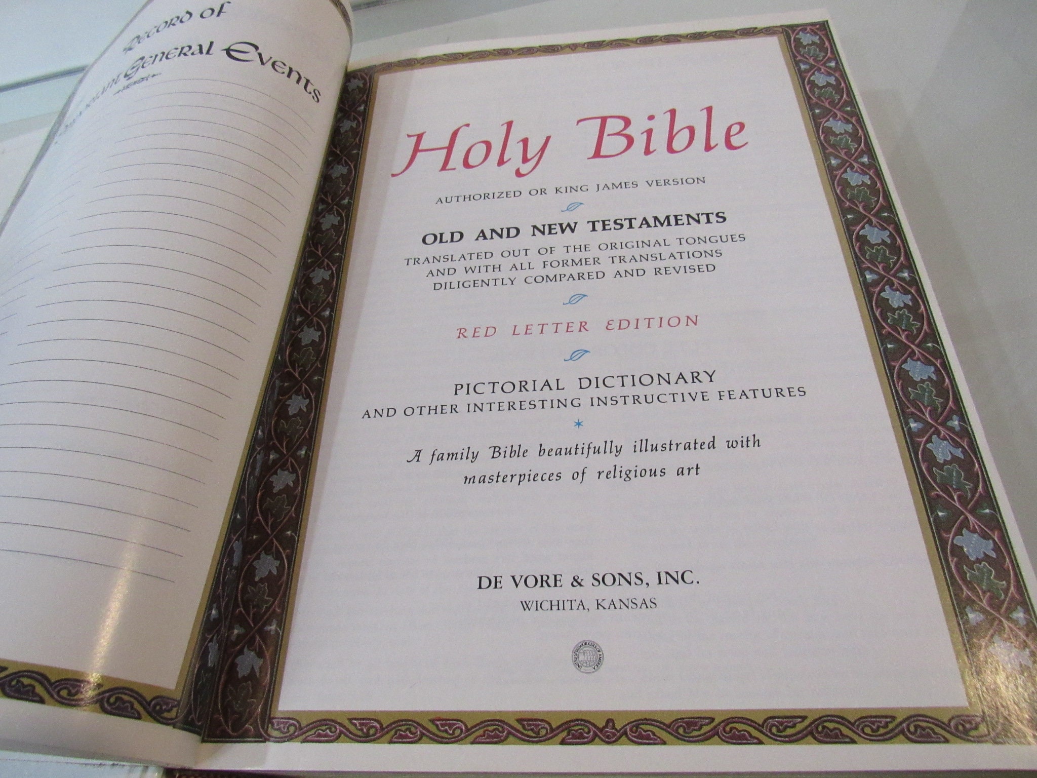 King James Holy Bible Large Home Bible Red Letter Edition - Etsy