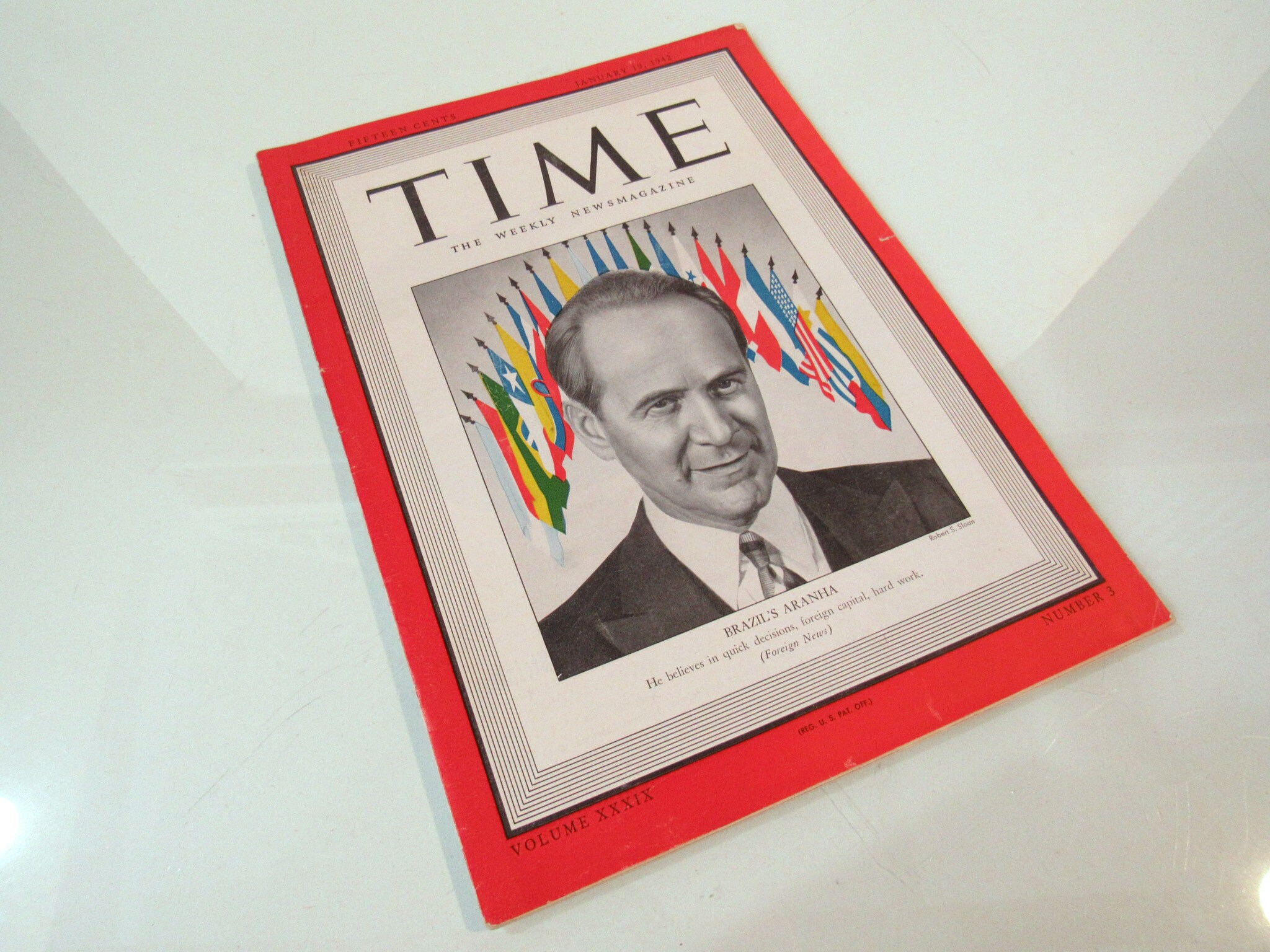 Time Magazine January 19 1942 - Brazils Aranha [very Good] - Etsy
