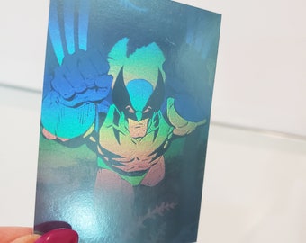 holographic wolverine card 1994 Fleer Marvel Universe 3D HOLOGRAM Wolverine Chase Card #2