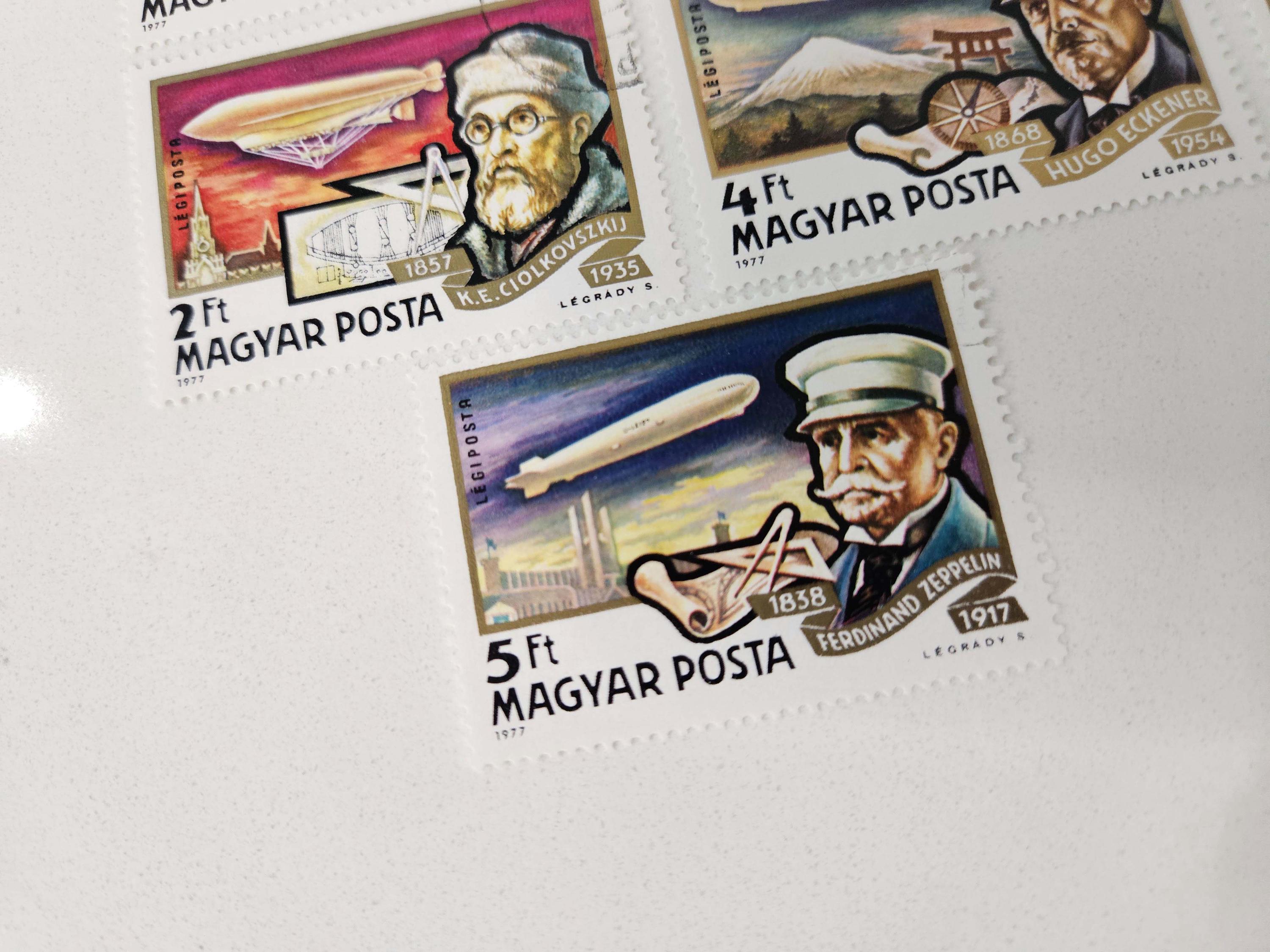 1977年ハンガリー航空パイオニア切手 - Magyar Posta 飛行船＆気球