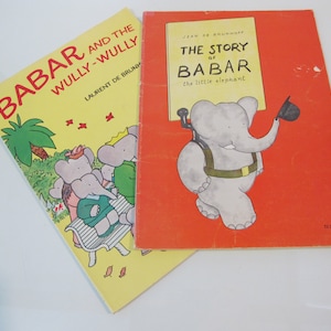 Babar Books - Story of Babar - Babar and the Wully Wully - Laurent de Brunhoff - Softcover - 2 Books Included
