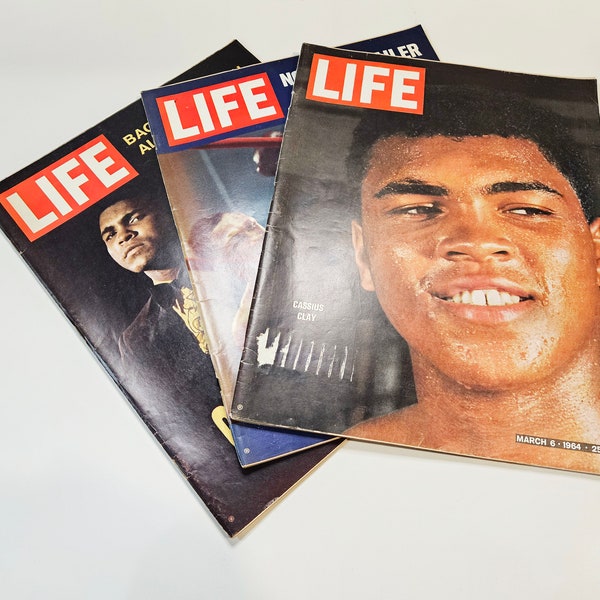 LIFE Magazine 3 included - Cassius Clay Muhammad Ali Joe Frazier - Life Magazine 1964 1971 1971