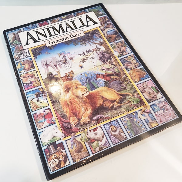 Animalia - Graeme Base - 1987 Harry N Abrams - Hardcover w/ Dust Jacket [Very Good+]