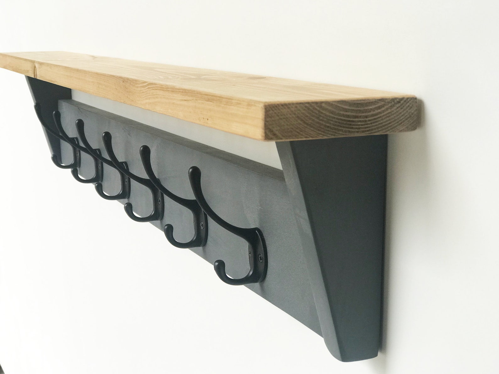 Grey Coat Rack Grey Coat Storage With Shelf for Entryway Etsy UK
