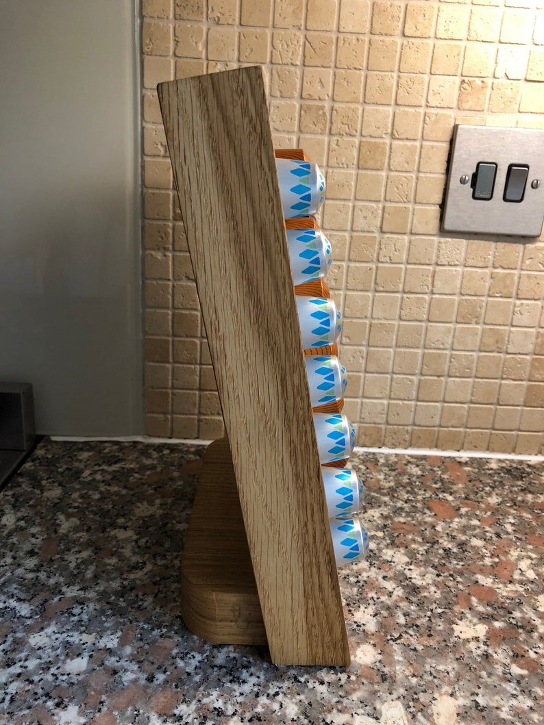 Personalised Nespresso Coffee Pod Capsule Oak Wood Holder Rack Etsy