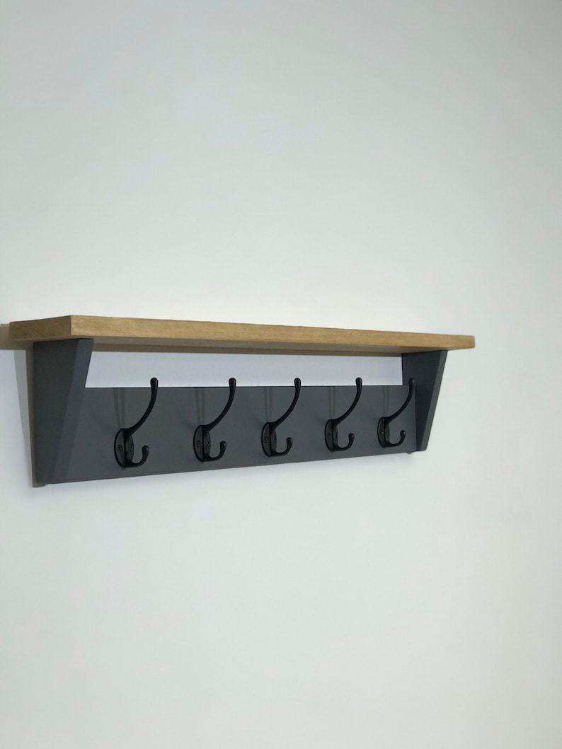 Grey Coat Rack Grey Coat Storage with Shelf for Entryway Etsy