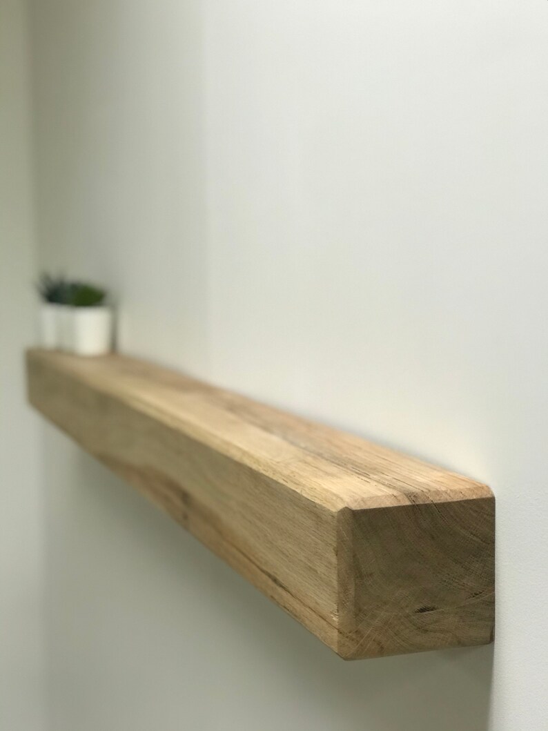 Floating Oak Mantel Shelf Fire Place Beam made from Solid Etsy