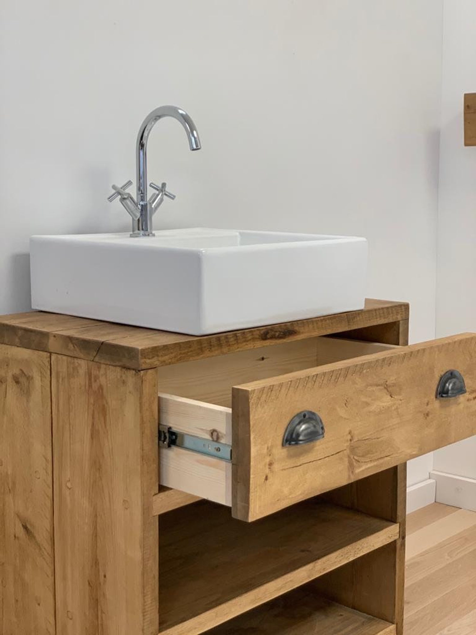 Reclaimed Wood Bathroom Vanity Unit Solid Wood Bathroom Etsy UK