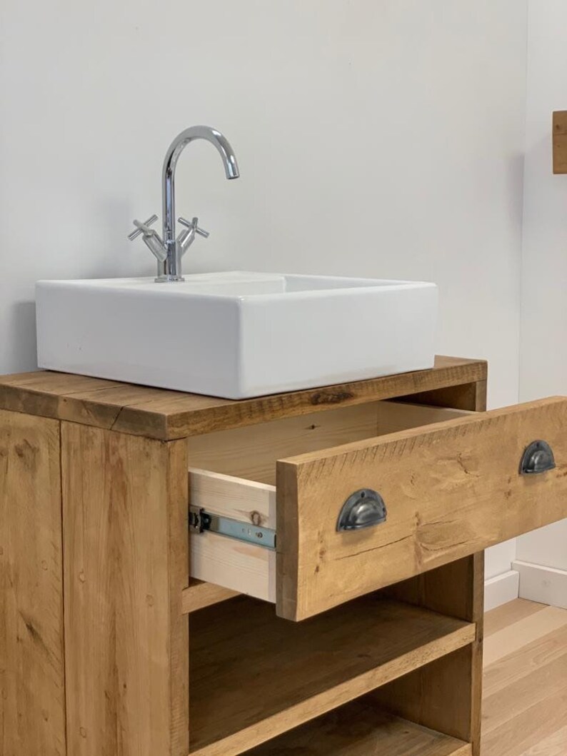 Reclaimed Wood Bathroom Vanity Unit Solid Wood Bathroom Etsy