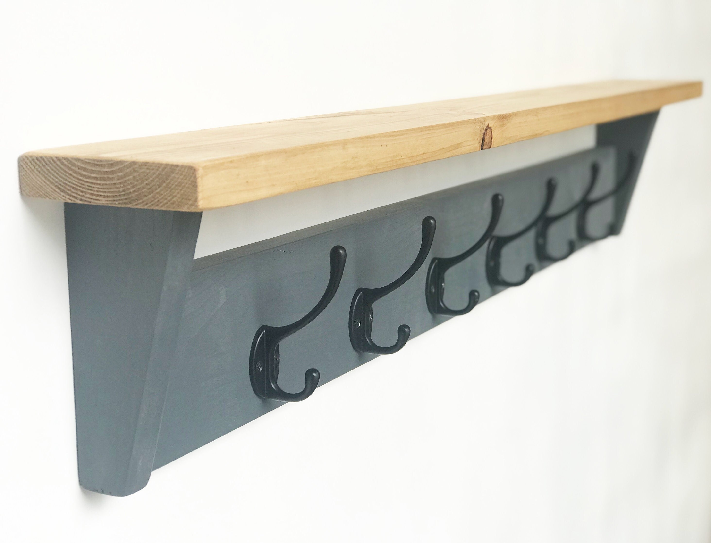 Grey Coat Rack Grey Coat Storage With Shelf for Entryway Etsy UK