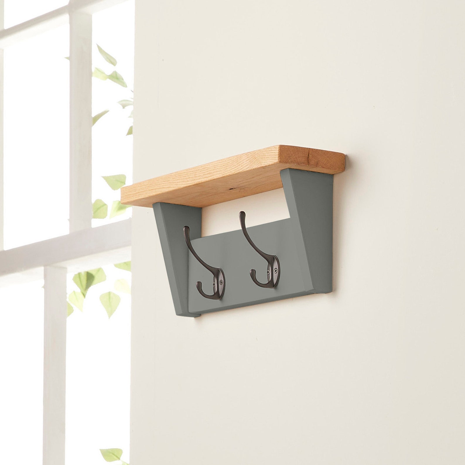 Grey Coat Rack Grey Coat Storage With Shelf for Entryway Etsy