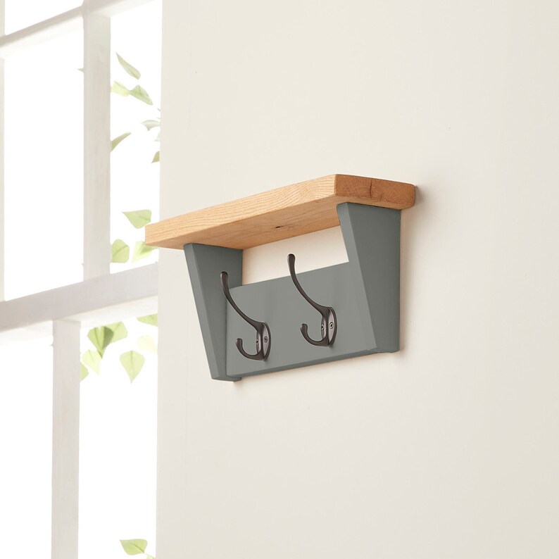 Grey Coat Rack Grey Coat Storage With Shelf for Entryway Etsy