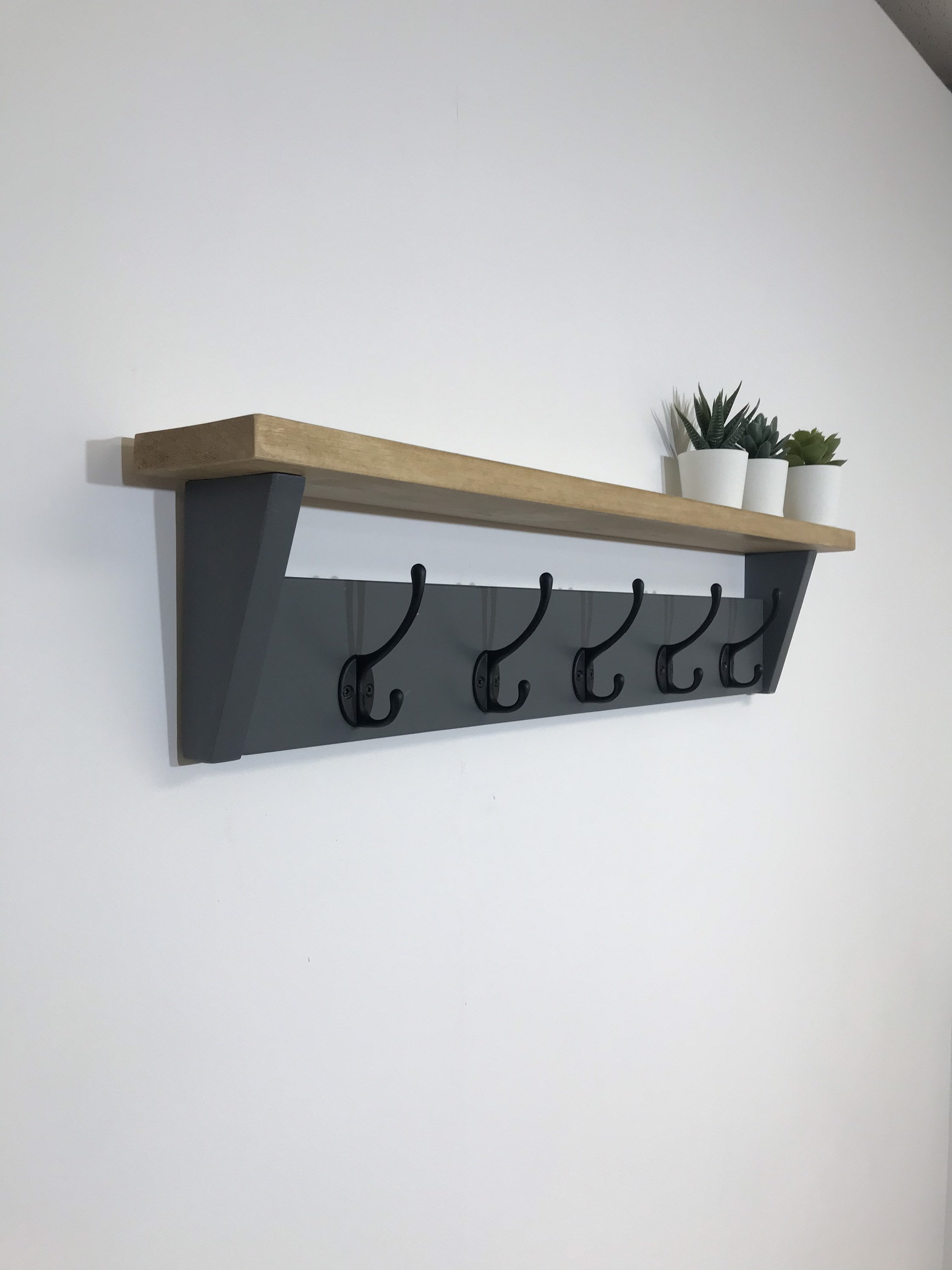 Grey Coat Rack Grey Coat Storage with Shelf for Entryway Etsy