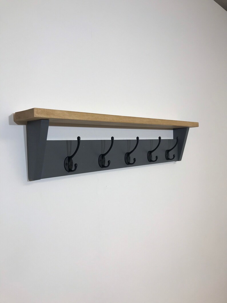 Grey Coat Rack Grey Coat Storage with Shelf for Entryway Etsy