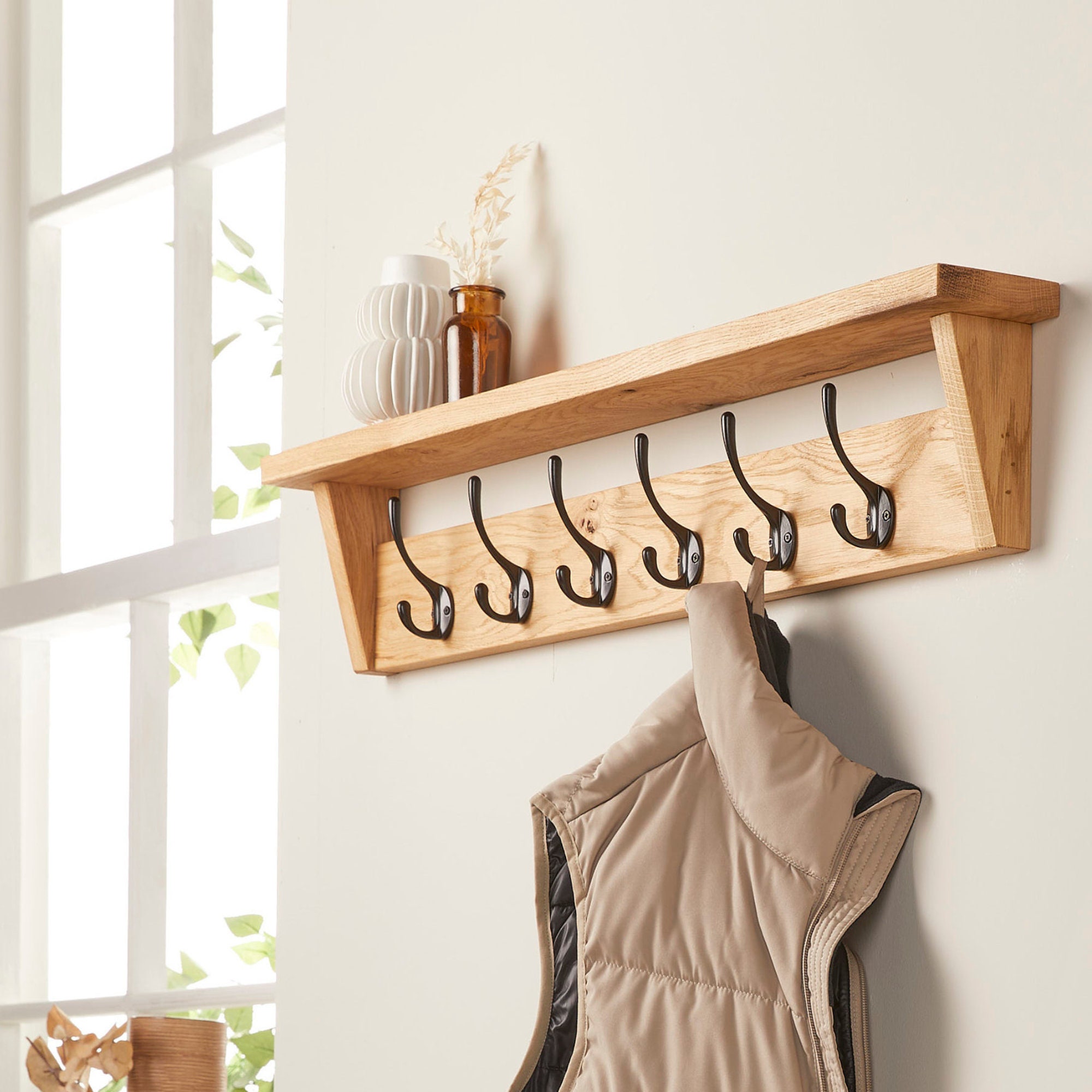 Heritage Farmhouse Entryway Wall Shelf