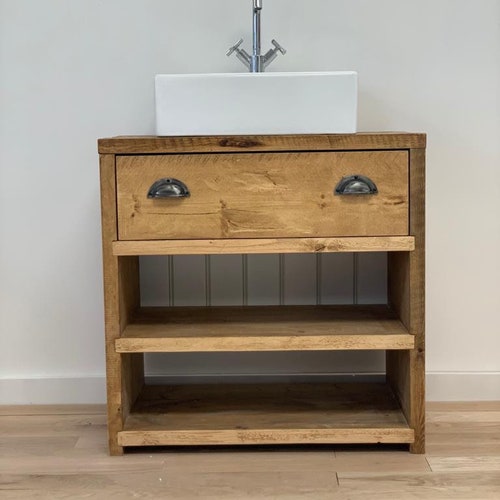GREGORY Solid Wood Bathroom Vanity Unit Handmade Bathroom Etsy UK