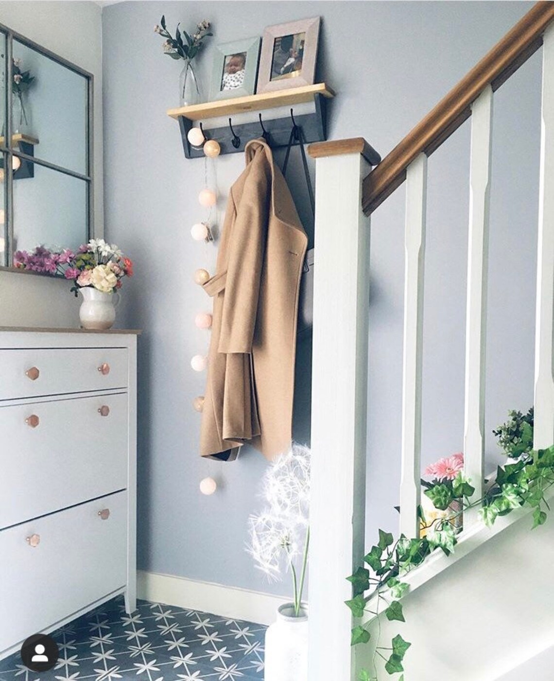 Grey Coat Rack Grey Coat Storage With Shelf for Entryway Etsy UK