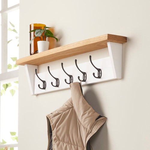 Large Oak Coat Rack Etsy