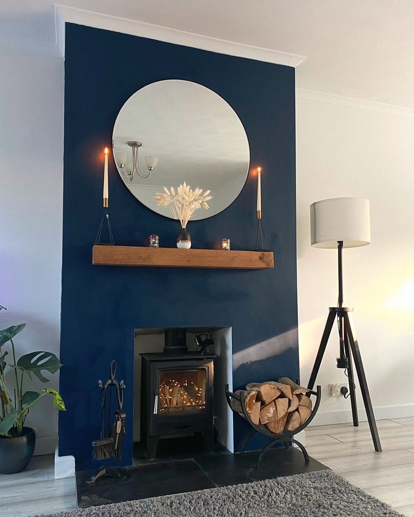 Floating Oak Mantel Shelf Fire Place Beam Made From Solid Etsy UK