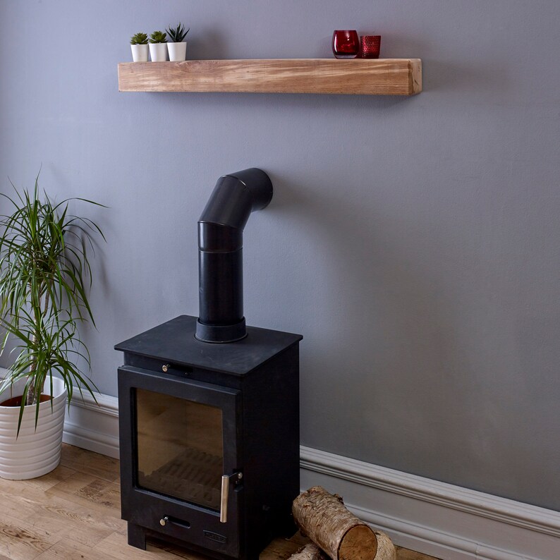 Floating Oak Mantel Shelf Fire Place Beam made from Solid Etsy