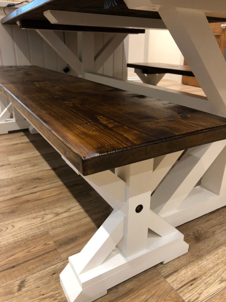 Rustic Extra Large Kitchen Farmhouse Dining Table Bench | Etsy