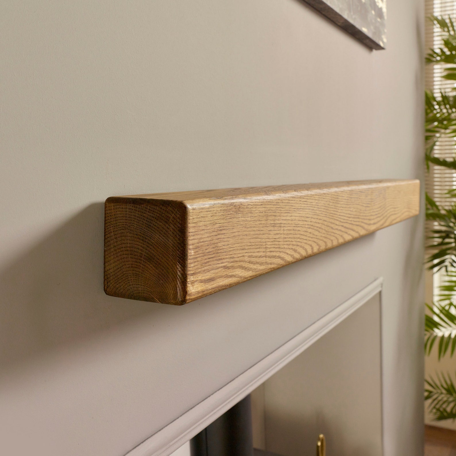 Rustic Floating Shelf for Fireplace Made From Solid French Oak Etsy UK