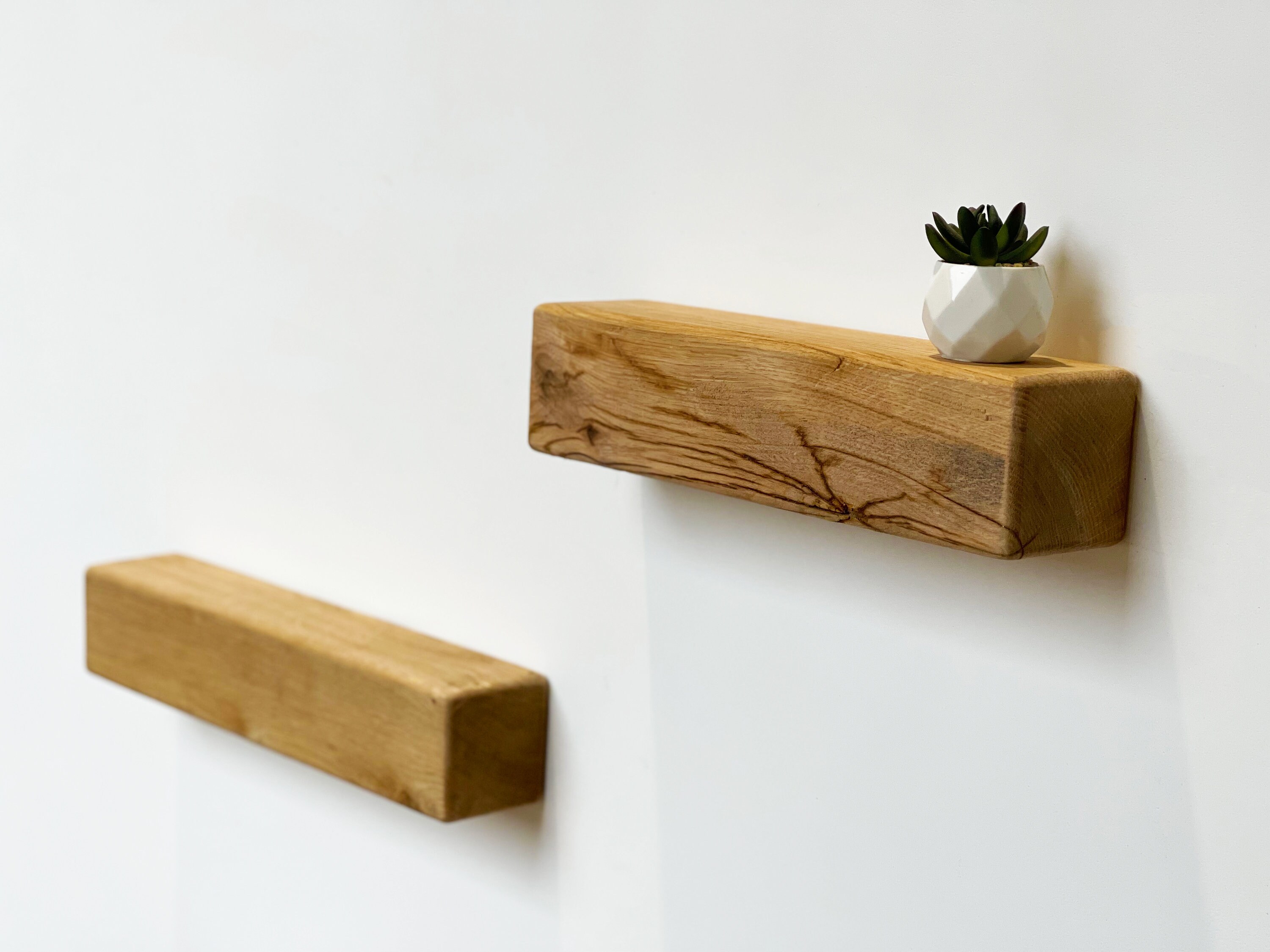 Chunky Floating Shelf Made From Oak Handmade Floating Beam Etsy UK