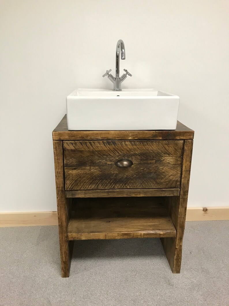 Handcrafted Wooden Bathroom Wash Stand Rustic Bathroom Etsy UK