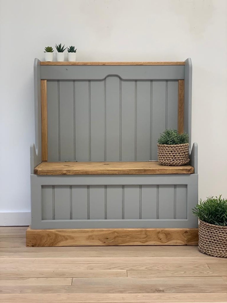 Monks Bench with Storage Shoe Storage with Bench Hallway Etsy