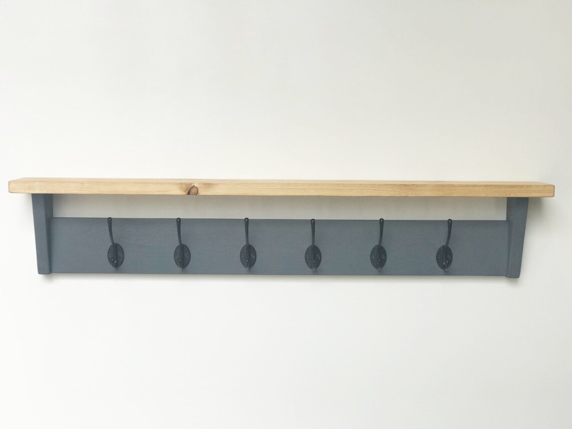 Grey Coat Rack Grey Coat Storage With Shelf for Entryway Etsy UK