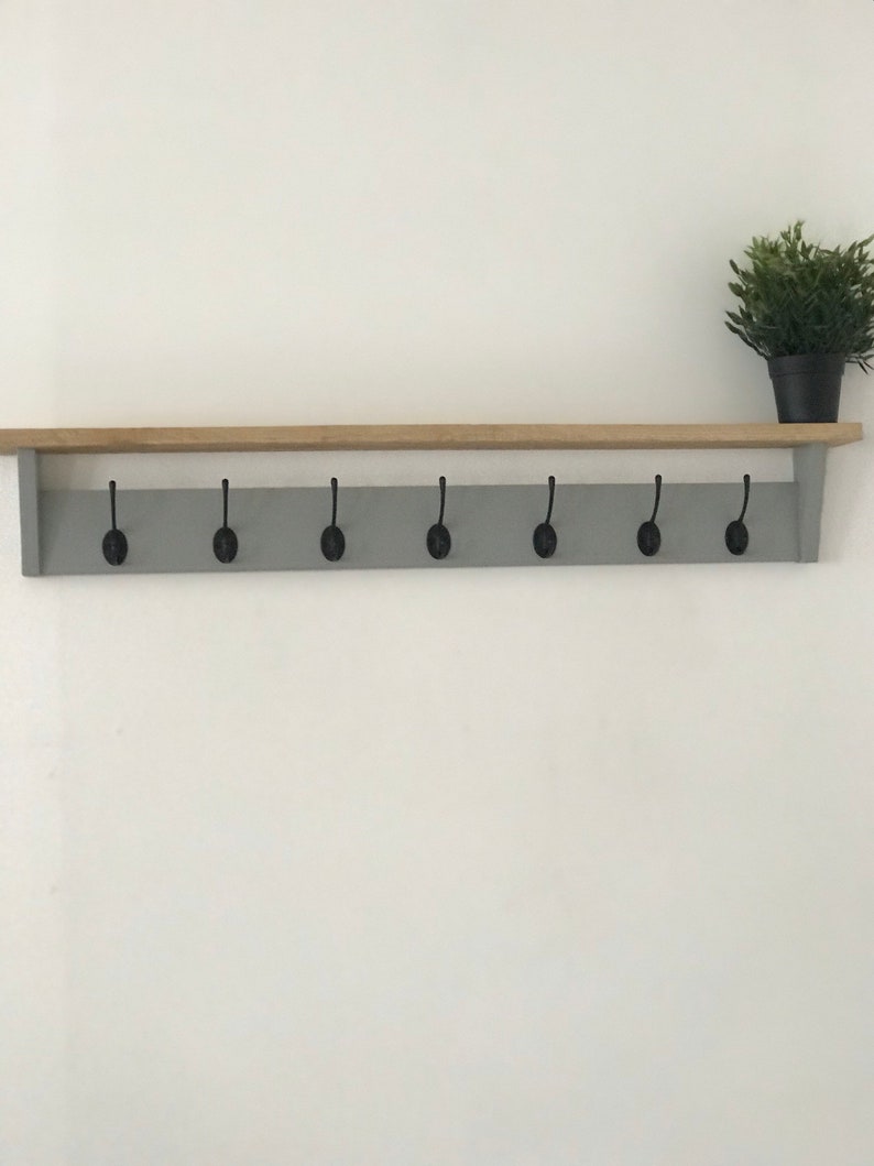 Light Grey Coat Rack Farrow and Ball Grey Coat Storage with Etsy