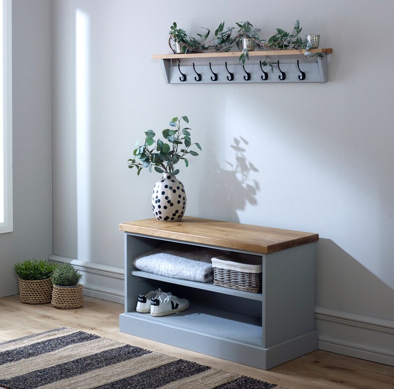 Light Grey Coat Rack Farrow and Ball Grey Coat Storage with Etsy