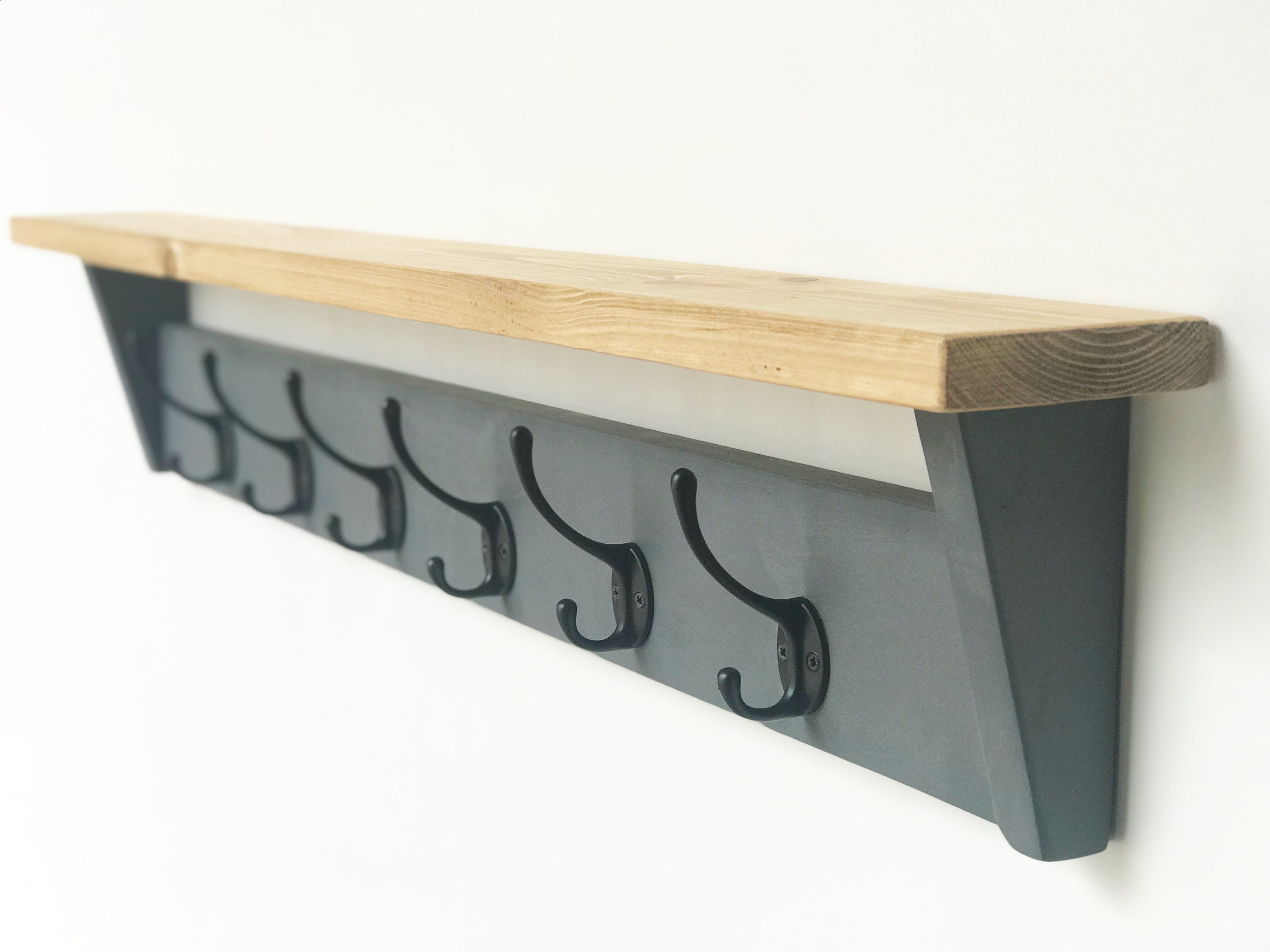 Grey Coat Rack Grey Coat Storage With Shelf for Entryway Etsy UK