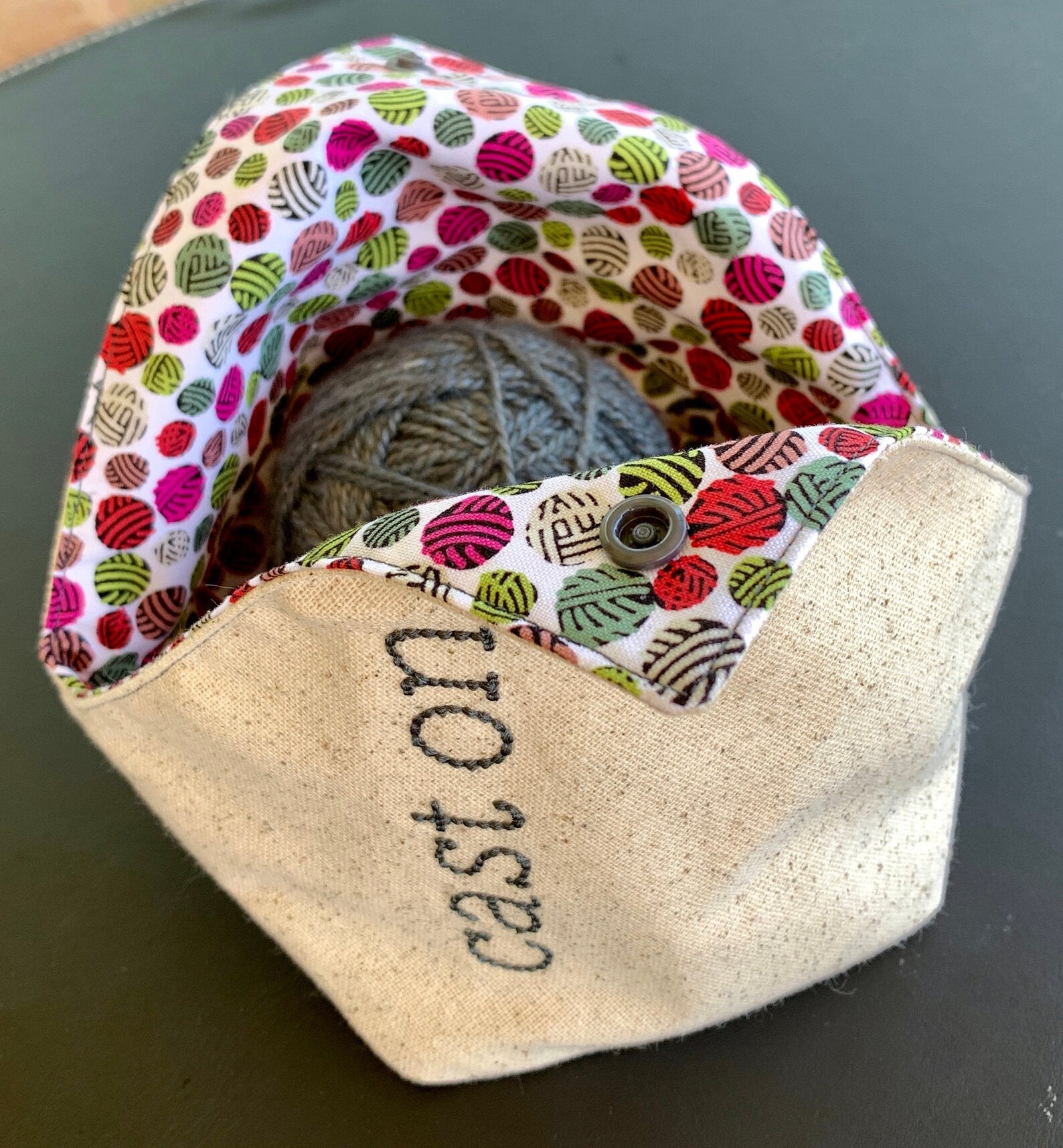 Yarn Cake Bag Personalized Yarn Holder Yarn Keeper Bento Etsy