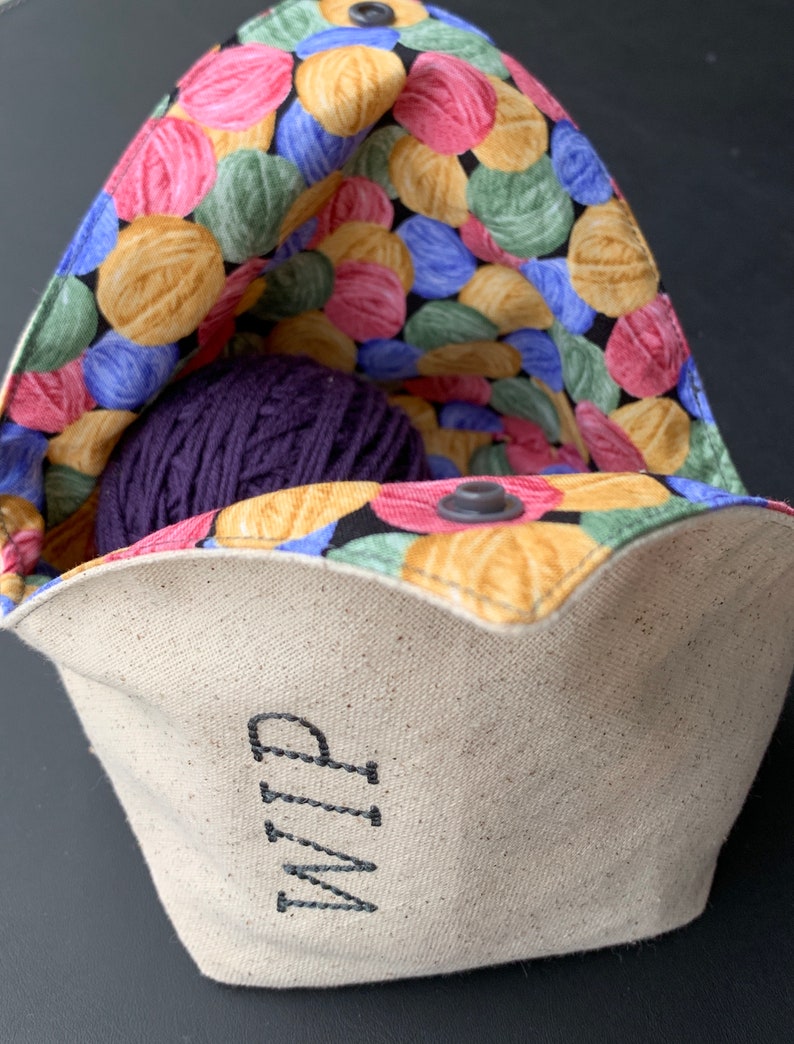 Yarn Cake Bag Personalized Yarn Holder Yarn Keeper Bento Etsy