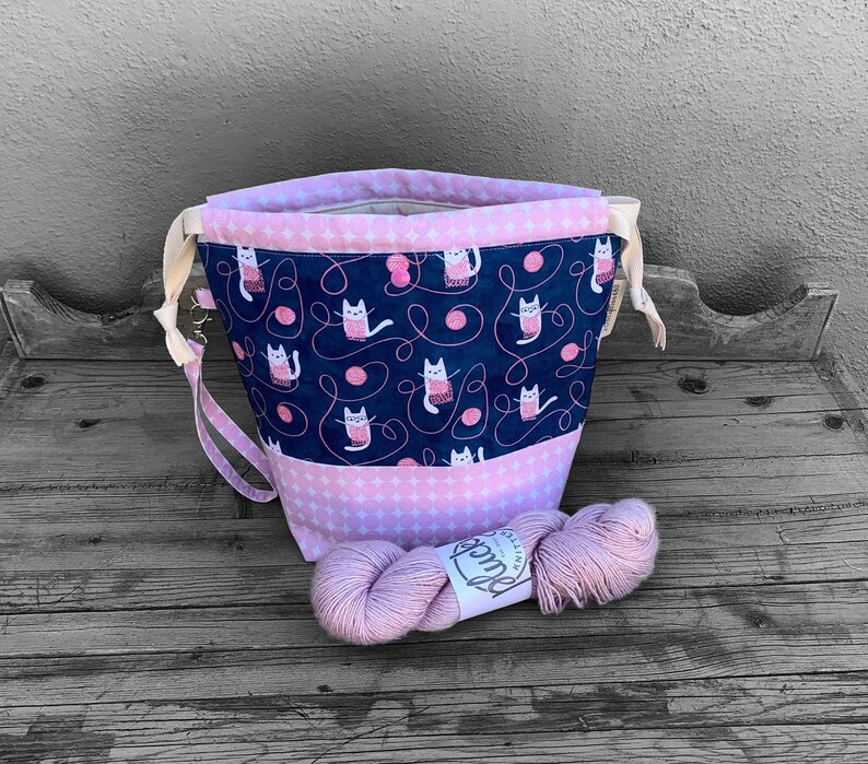 Large Knitting Project Bag large Knitting Bag Craft Project Etsy