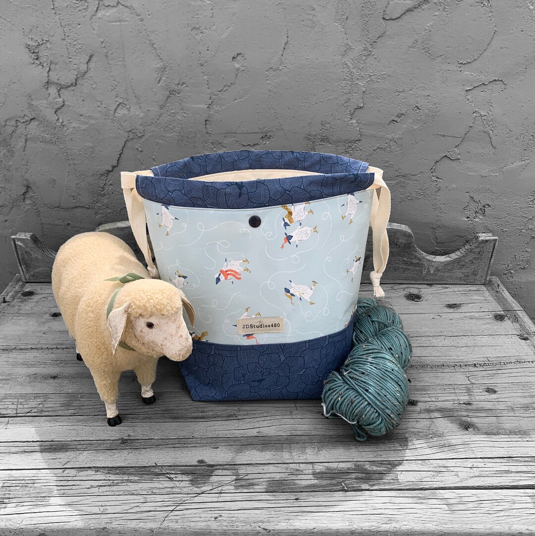 Large Knitting Project Bag large Knitting Bag Craft Project Etsy