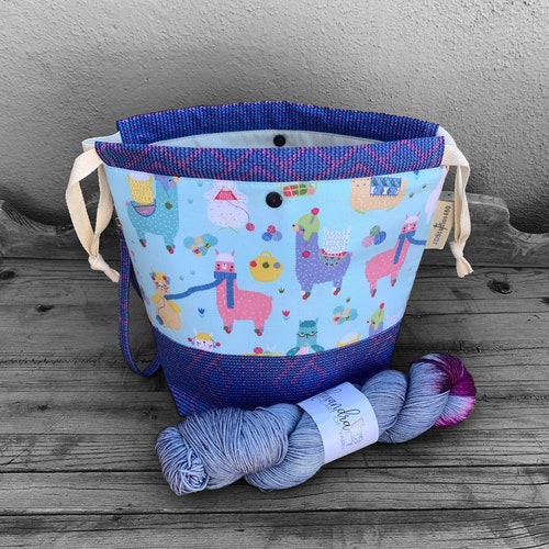 Knitting Project Bag large Knitting Bag Craft Project Bag Etsy