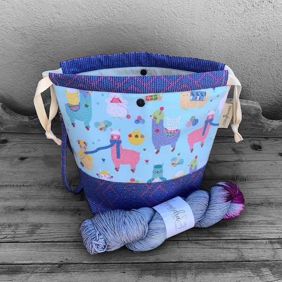 Large Knitting Project Bag large Knitting Bag Craft Project Etsy