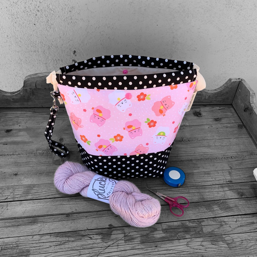 Large Knitting Project Bag large Knitting Bag Craft Project Etsy