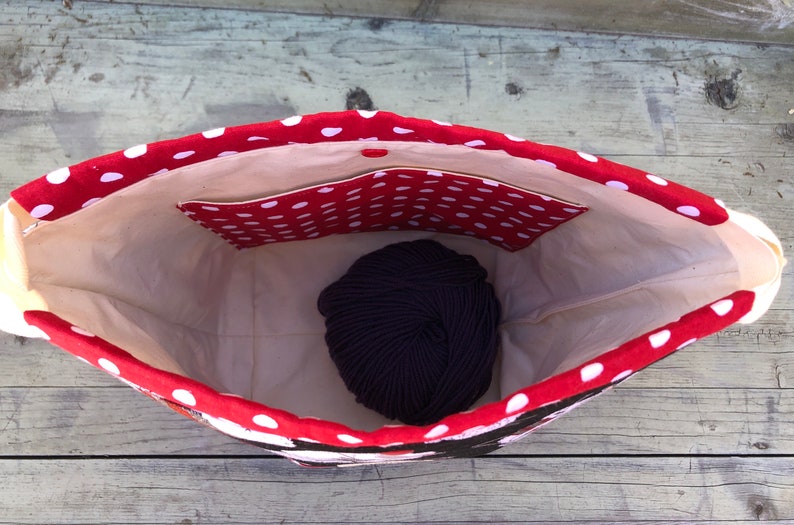 Large Knitting Project Bag Large Knitting Bag  Craft Project image 3