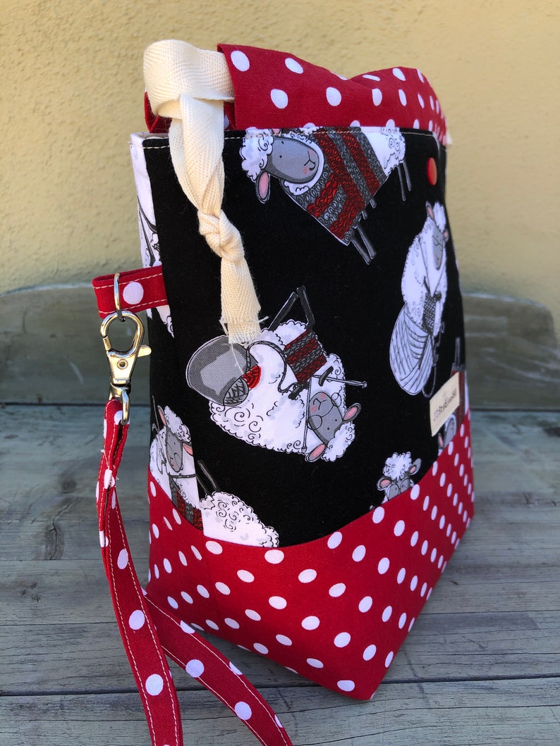 Large Knitting Project Bag Large Knitting Bag  Craft Project image 2