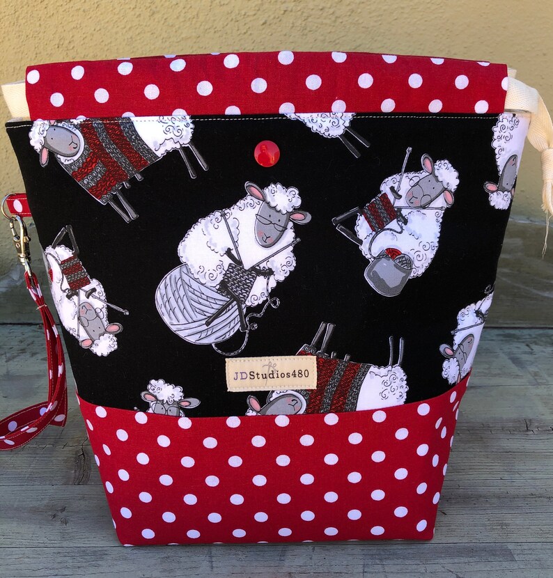 Large Knitting Project Bag Large Knitting Bag  Craft Project image 0