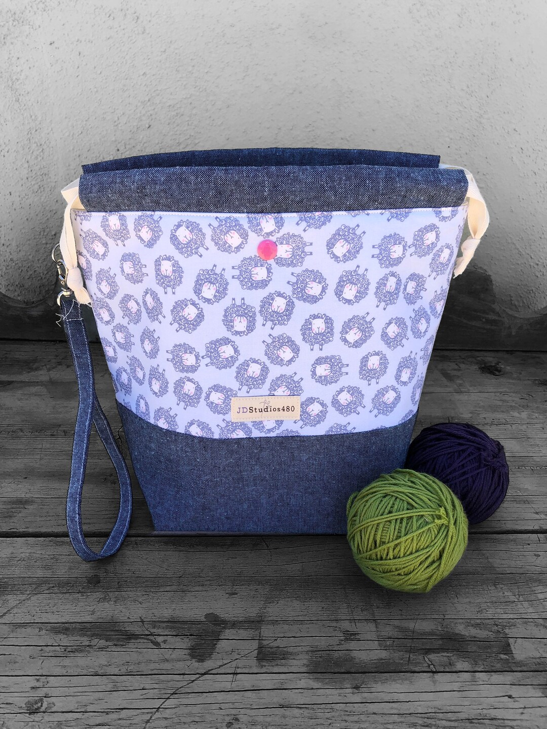 Large Knitting Project Bag large Knitting Bag Craft Project Bag