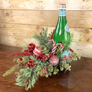 Bottle bouquet, Gift for wine lover, secret Santa, white elephant, hostess gift, candy gift, candle ring, tumbler gift