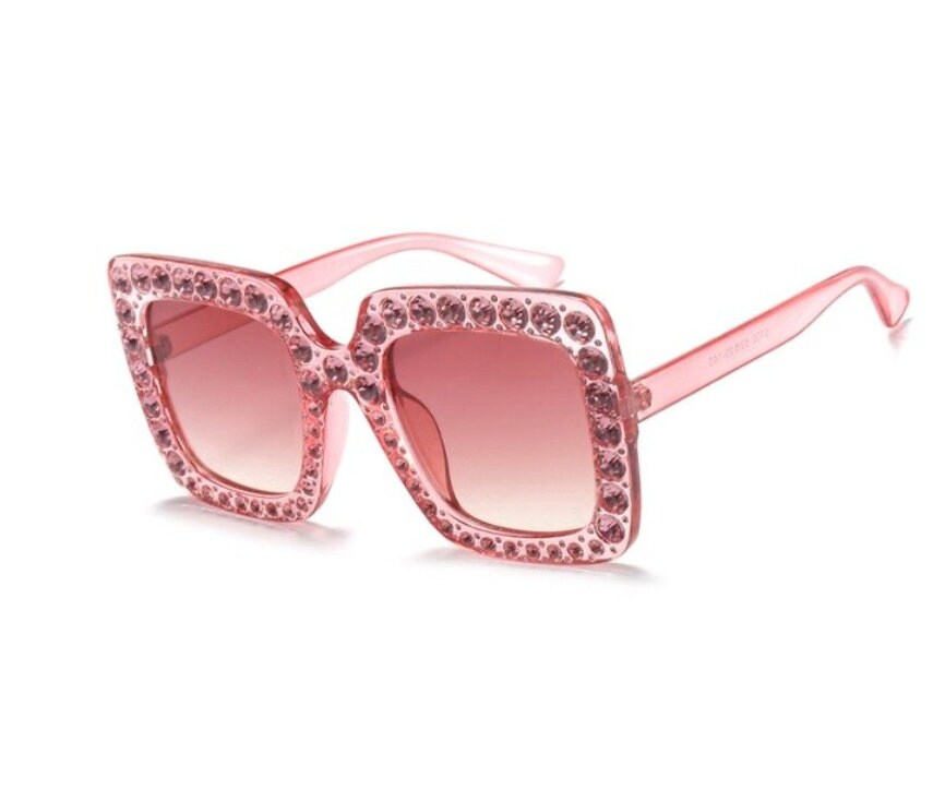 Pink Rhinestone Sunglasses Inspired - Etsy