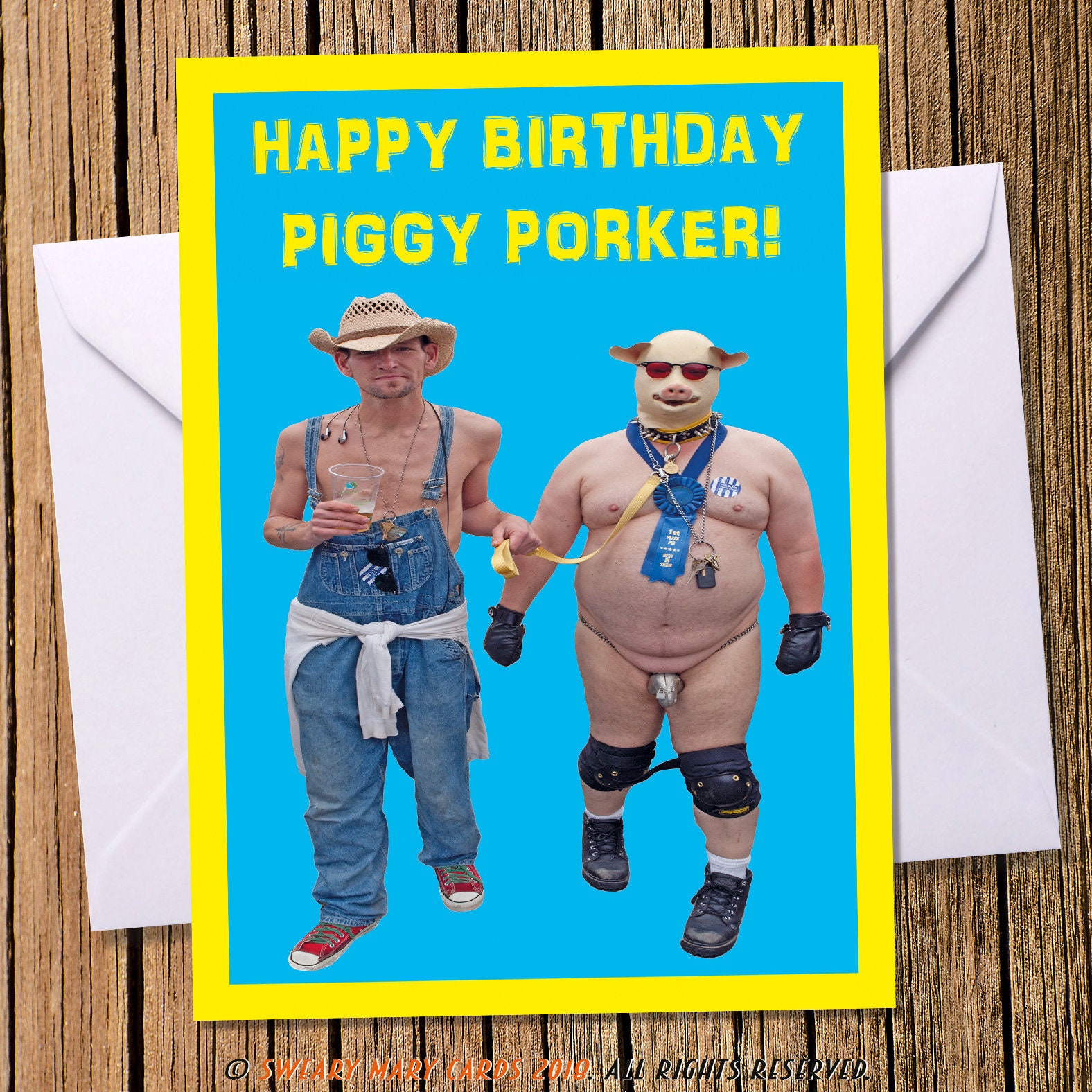 Gay Fetish Card Funny Rude Birthday Card For Him Happy Birthday Piggy Porker Cheeky Gay S M Card Personalised