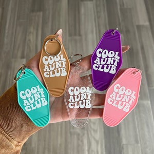 Cool Aunt Club Hotel Key Chain Auntie Key Chain cool aunt gift Key Chain Best Aunt Key Chain  retro aunt keychain cool aunt club gift